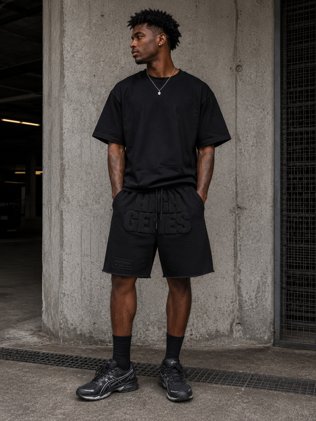 Triple Black HIGHGENES Shorts
